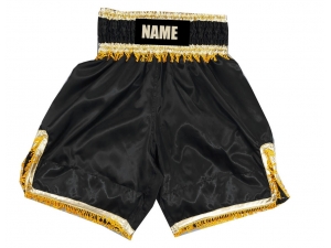 Personalized Boxing Shorts : KNBSH-035-Black